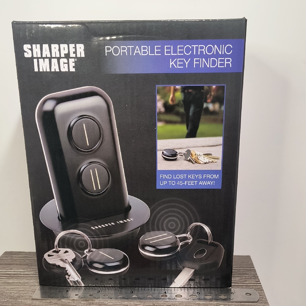 Sharper Image Black Electronic Key Locator Test New Batteries